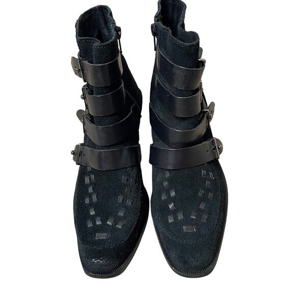 Free‎ People Ranger  Black Ankle Boot Size 7 - Picture 2 of 8